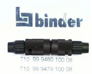 1 x Binder 8 Pole Cable Mount Plug & Socket Set, 710 Series 125V 1A per way Gold - Picture 1 of 8