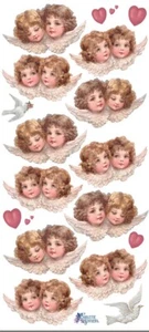 Violette Stickers Winged Angels  Valentine's Day Craft Planner Supply Scrapbook - Picture 1 of 1