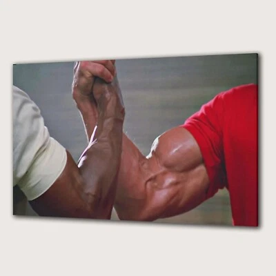 HANDMADE Predator Movie Handshake Arnold Schwarzenegger 1980s Canvas Wall Art Print