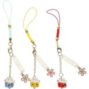 3 Pcs Sakura Handydekoration Mädchen Katzen Telefon Charme Dekorationen - Zdjęcie 1 z 12