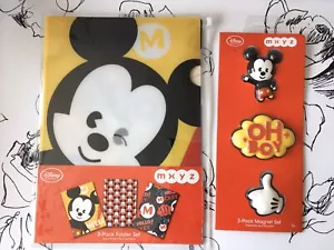Disney Store Mickey Mouse MXYZ 3 Pack Folder Set & 3 Pack Magnet Set BRAND NEW - Picture 1 of 5