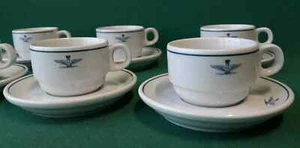 SET 6 TAZZINE + PIATTINI CAFFÈ PORCELLANA TOGNANA AERONAUTICA MILITARE. AC25/40 - Foto 1 di 10