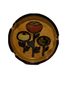 Vintage Stoneware Ceramic Pottery Ashtray 4.5” X 1” - Picture 1 of 6