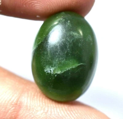 23.20 Ct Natural African Green Serpentine Top Quality Cabochon Gemstone  - Image 1 of 4