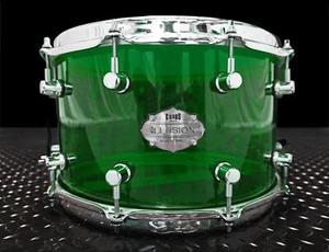 CHAOS ILLUSION ACRYLIC 13x6.5'' SNARE DRUM - GREEN - Picture 1 of 3