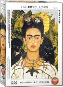 AUTORRETRATO FRIDA KAHLO con animales de la selva tropical - PUZZLE DE BELLAS ARTES 1000 piezas - ¡NUEVO! - Imagen 1 de 5