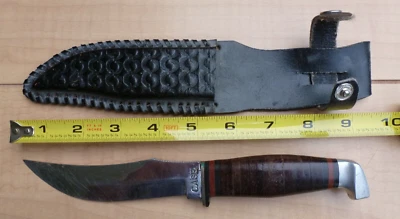 Vintage CASE Fixed Blade Knife Stacked Leather & Sheath - Image 1 of 4