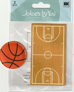 Jolee's by You 3-D BASKETBALL AND COURT Theme 81329 fast FREE ship! READ DESCRPT - Picture 1 of 1