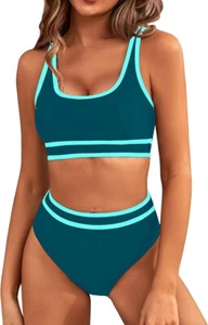 BMJL Women's High Waisted Bikini Sets Sporty Two Piece Swimsuits S - Picture 1 of 8