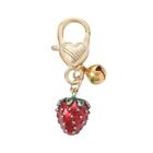 Alloy Strawberry Keychain Handmade Key Chain Colorful Fruit Pendant Phone Chain