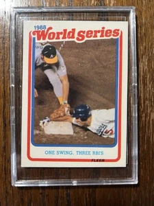 1988 FLEER WORLD SERIES #7 MIKE MARSHALL ONE SWING THREE RBI'S BASEBALL CARD - Picture 1 of 2