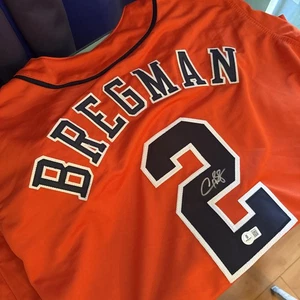 Alex Bregman Authentic Signed Orange Pro Style Jersey GOLD RUSH - Picture 1 of 6