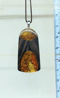 Bernstein Anhänger,kordel 75cm. - Bild 1 von 2