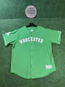 Jersey trébol verde Majestic Worcester Red Sox talla XL RARO NUEVO SIN ETIQUETAS - Imagen 1 de 6