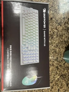 iBUYPOWER MK9 RGB Mechanical Keyboard and Chimera M7 RGB Mouse Combo White - Picture 1 of 2