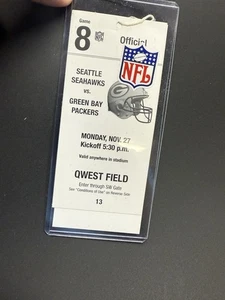 Green Bay V Sea Official NFL Referee Pass 11/27/06 Brett Favre-Charles Woodson - Picture 1 of 8