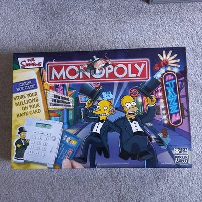 The Simpsons Monopoly Electronic Banking Board Game 2007 Complete in Box Boxed - Image 1 of 4