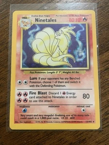 1999 Pokemon Set Unlimited Ninetales Rare Holo #12/102 - Picture 1 of 2