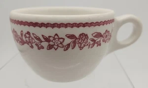 Tazza da tè caffè vintage Buffalo China Kenmore rossa e bianca merce ristorante - Foto 1 di 9