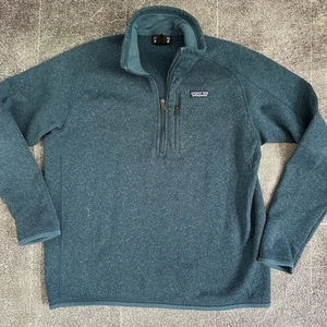 Maglione Uomo Patagonia Heather Blu 1/4 Zip Better Pile Pullover Giacca Tg L - Foto 1 di 3