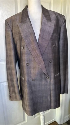 Pre -O Gino Cappeli Pale Plum Double Breasted Suit Jacket Sz:44L - Image 1 of 4