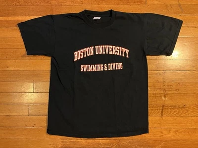 Boston University Terriers Swimming And Diving Team Issue Shirt Men’s M Black - Image 1 of 4
