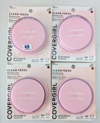 COVERGIRL Clean Fresh Pressed Powder Healthy Look 230 Dark Ebene Lot Of 4 New  - Image 1 of 3