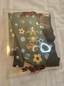 Vintage 90s Expressions Silk Tie And Fashion Socks Holiday Gift Set Green Sports - Picture 1 of 5