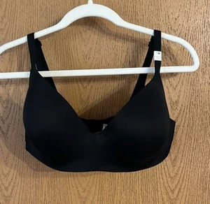 PINK Victoria's Secret Black Script 38D Wear Everywhere Wireless Push Up Bra - Picture 1 of 5