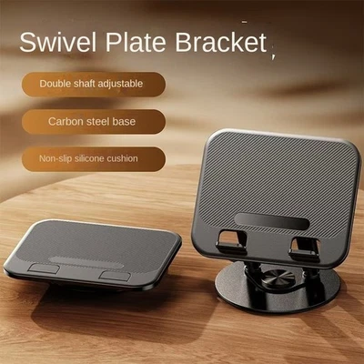 Heavy Duty Laptop iPad Tablet Stand Holder 360 Rotation Adjustable Grip Metal - Image 1 of 4