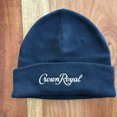 Gorro de mistura de algodão preto “Crown Royal” feito com tecido reciclado - Tamanho único NOVO! - Imagem 1 de 4