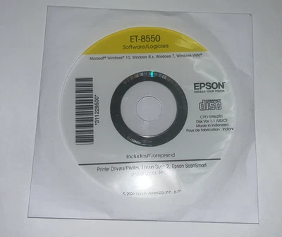Epson ET-8550 Start Up Disk Driver Software - Image 1 of 2