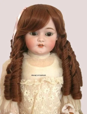 Perruque Jumeau® poupée ancienne Française, Allemande XIXème-Tête39/41cm (16") - Photo 1/4