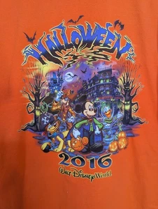 Halloween Walt Disney World Shirt Mickey Orange Graphic 2016 XL Tee Vintage - Picture 1 of 4