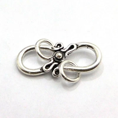 10 PCS 25X11MM COPPER BALI S HOOK ANTIQUE STERLING SILVER PLATED 194 DTH-218 - Image 1 of 3