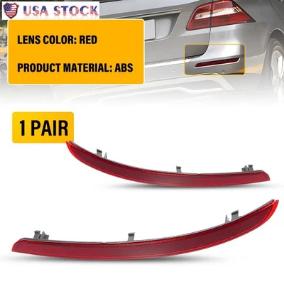 Parachoques trasero reflector inferior lente roja para Mercedes Benz W166 ML350 ML400 2012-15 Foto 1 de 4