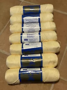 7 Lilie 18. Jahrhundert Baumwolle Creme Zug Knäuel Mercerisiert Häkelgarn Vintage USA - Bild 1 von 3