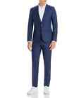 $1195 Paul Smith Men's Blue Soho Micro Houndstooth Extra Slim Fit Suit 38R 32W