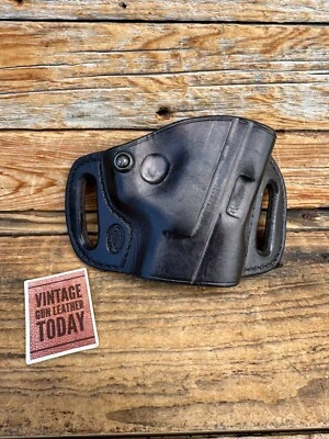 El Paso Saddlery Black Leather OWB High Slide Holster For Springfield XD 9 Right - Image 1 of 2