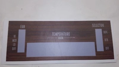  Placa frontal de control Buick Riviera 1969-1970 solo calor/sin aire acondicionado  Foto 1 de 2