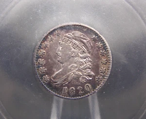 1820 Capped BUST Dime *LARGE O* 10c ICG EF45 Detail #301 XF Extra Fine ECC&C Inc - Picture 1 of 6