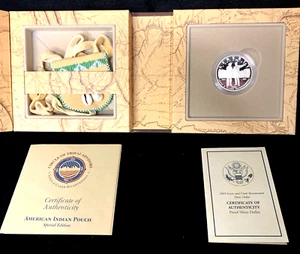 2004 Lewis & Clark Silver Dollar Coin & Pouch Set/Umatilla/OGP/COA, C-2 - Picture 1 of 12