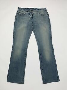 Sisley jeans donna usato a zampa bootcut denim W30 tg 44 flared boyfriend T6870