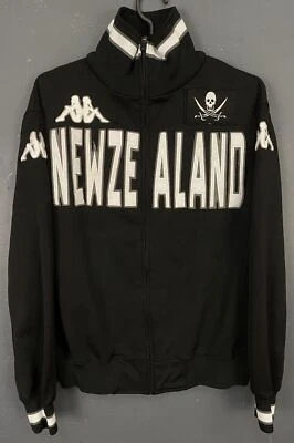 BLACK MEN'S KAPPA NEW ZEALAND TRACK TOP JACKET LONG SLEEVE SIZE S SMALL - Image 1 of 4