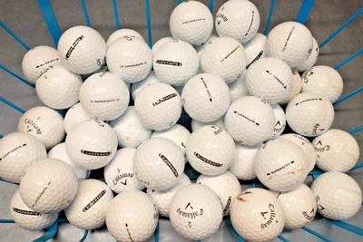 100 pelotas de golf Callaway Supersoft 3A/4A blancas usadas/usadas (8 docenas + 4 adicionales) Foto 1 de 4