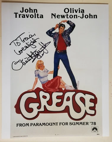 OLIVIA NEWTON-JOHN SIGNED AUTOGRAPHED GREASE 8X10 PHOTO TO TRACI Cover