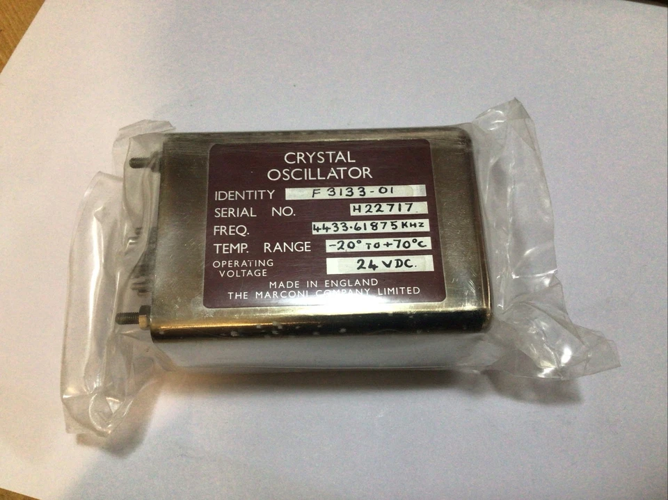 NOS 24 Volt Marconi Crystal Oscillator p/n F3133-01 qty 1 (G/3) - Image 1 of 4