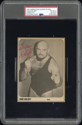 Tarjeta de novato firmada por Ivan Koloff 1981 Wrestling Superstars RC PSA 4 automático 9 Pop 1 Foto 1 de 3