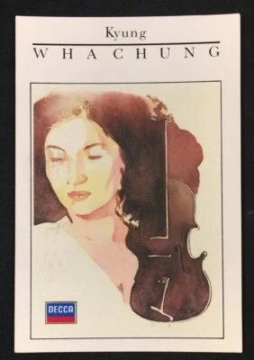 1990's KYUNG WHA CHUNG South Korean Violinist PolyGram Records official postcard - Image 1 of 2