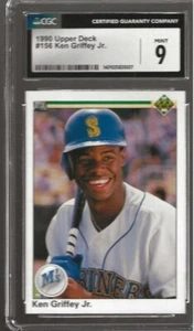 1990 UPPER DECK #156 KEN GRIFFEY JR CGC PROFESSIONALLY RATED MINT 9***REDUCED*** - Picture 1 of 2